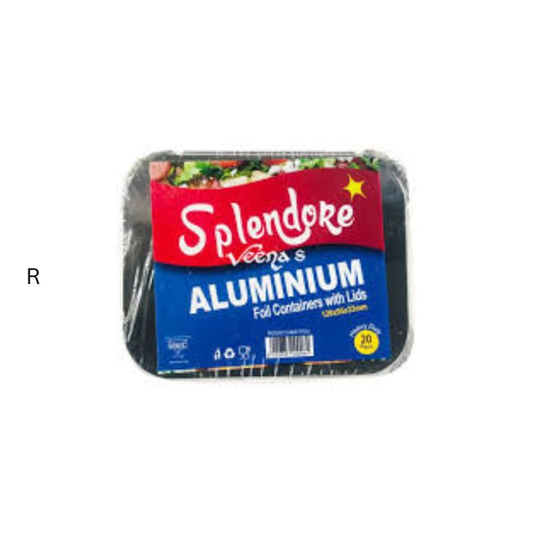 SPLENDORE NO14 ALUMINIUM MULTI-PORTION CONTAINERS WITH LIDS